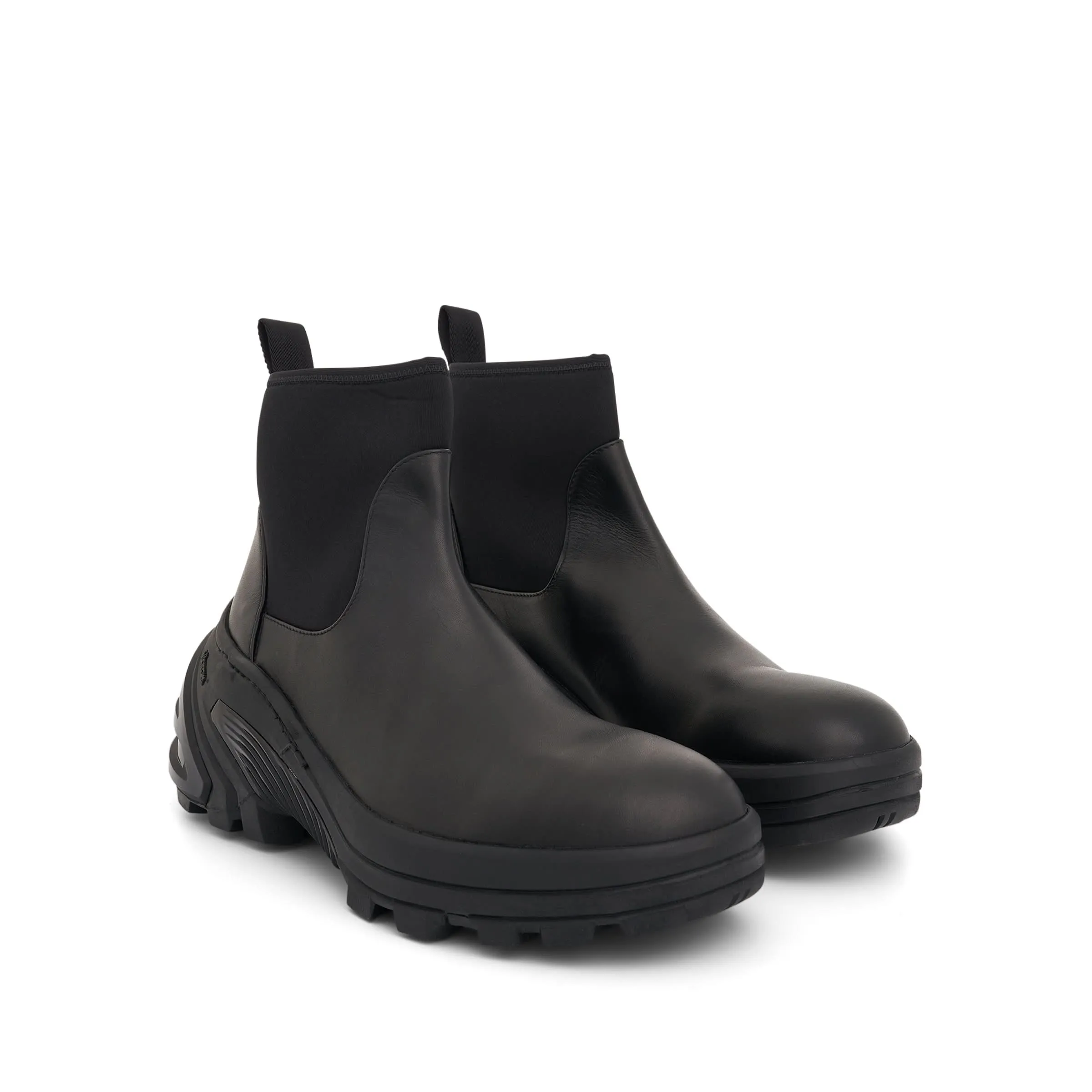 Nancy Sinatra Boots Are Made For Walking Mid Leather Boot with SKX Sole in Black