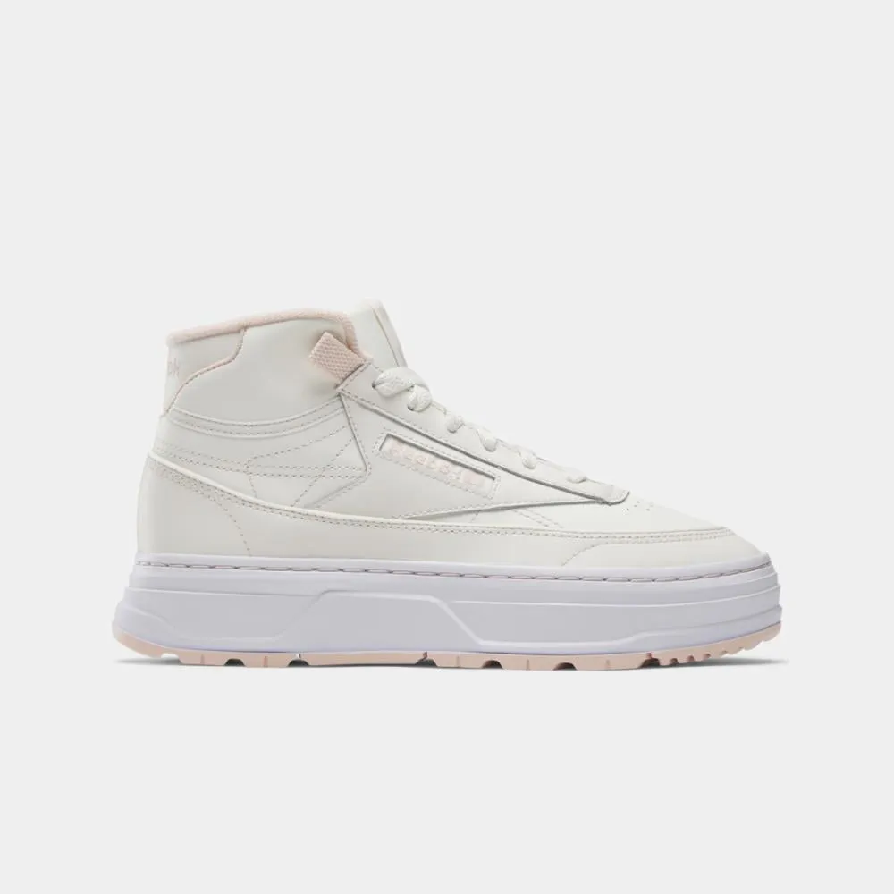 Reebok Footwear Women Club C Geo Mid Women's Shoes CHALK/CHALK/POSSIBLY PNK Asics Gel-quantum 180 5 Running Shoes