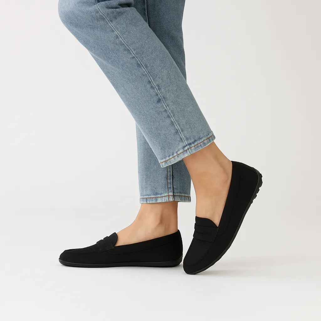 Rothy  - The Driver Loafers - Black Asics Hyper Speed Shoes