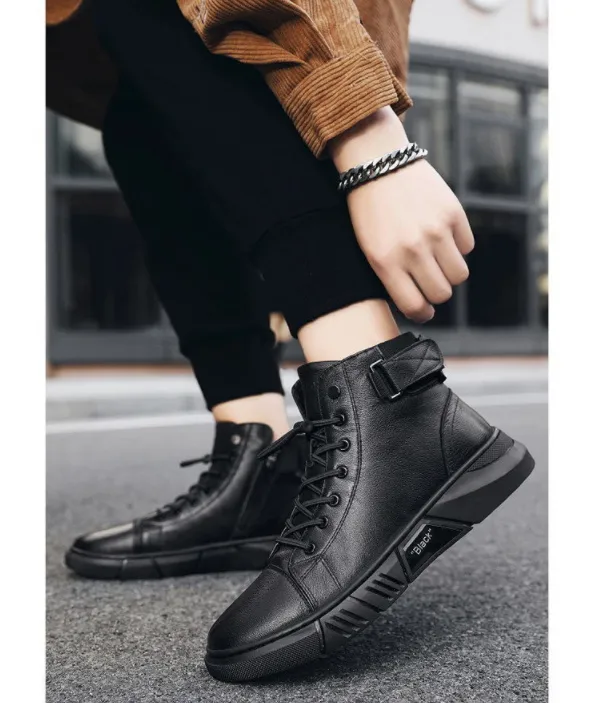 Georgia Boots Waterproof Black Warm Leather Boots