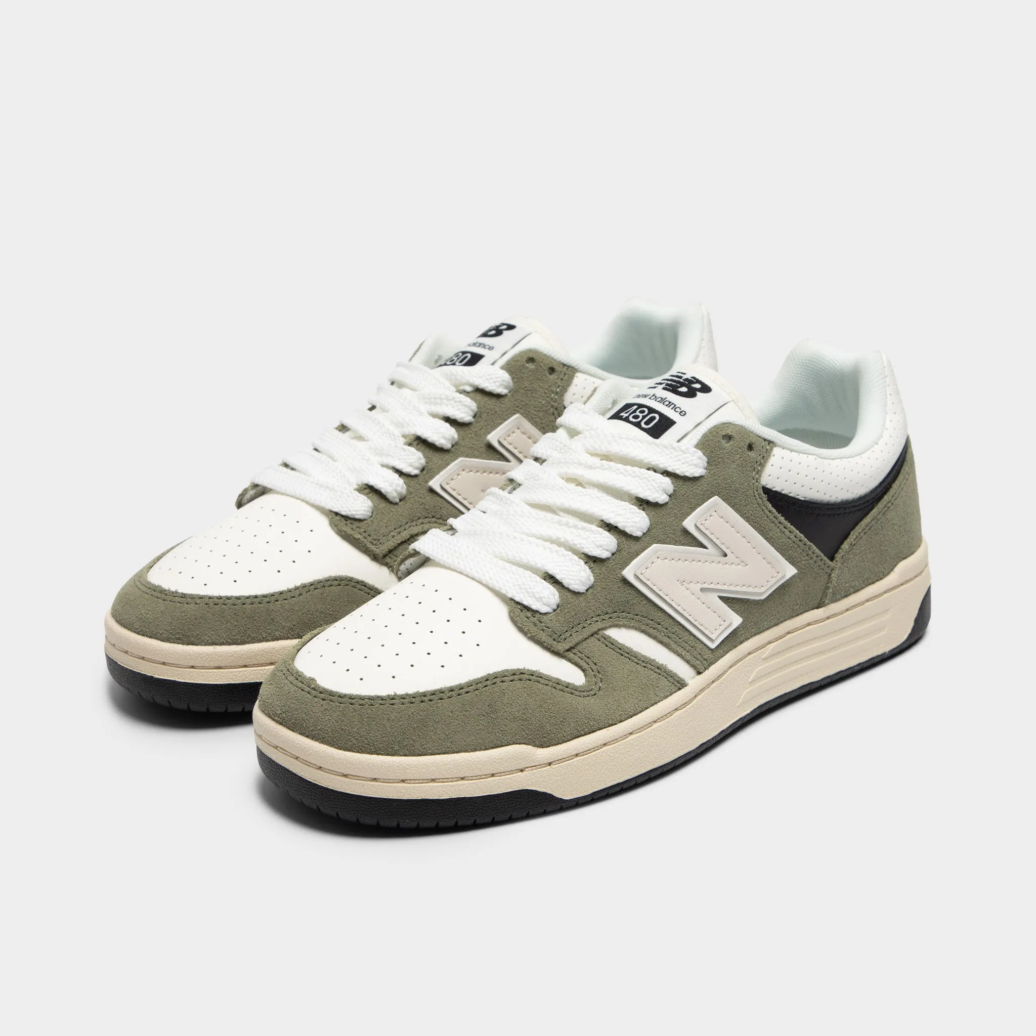 New Balance 480 Dark Oliveine / Sea Salt Finish Line Women's New Balance