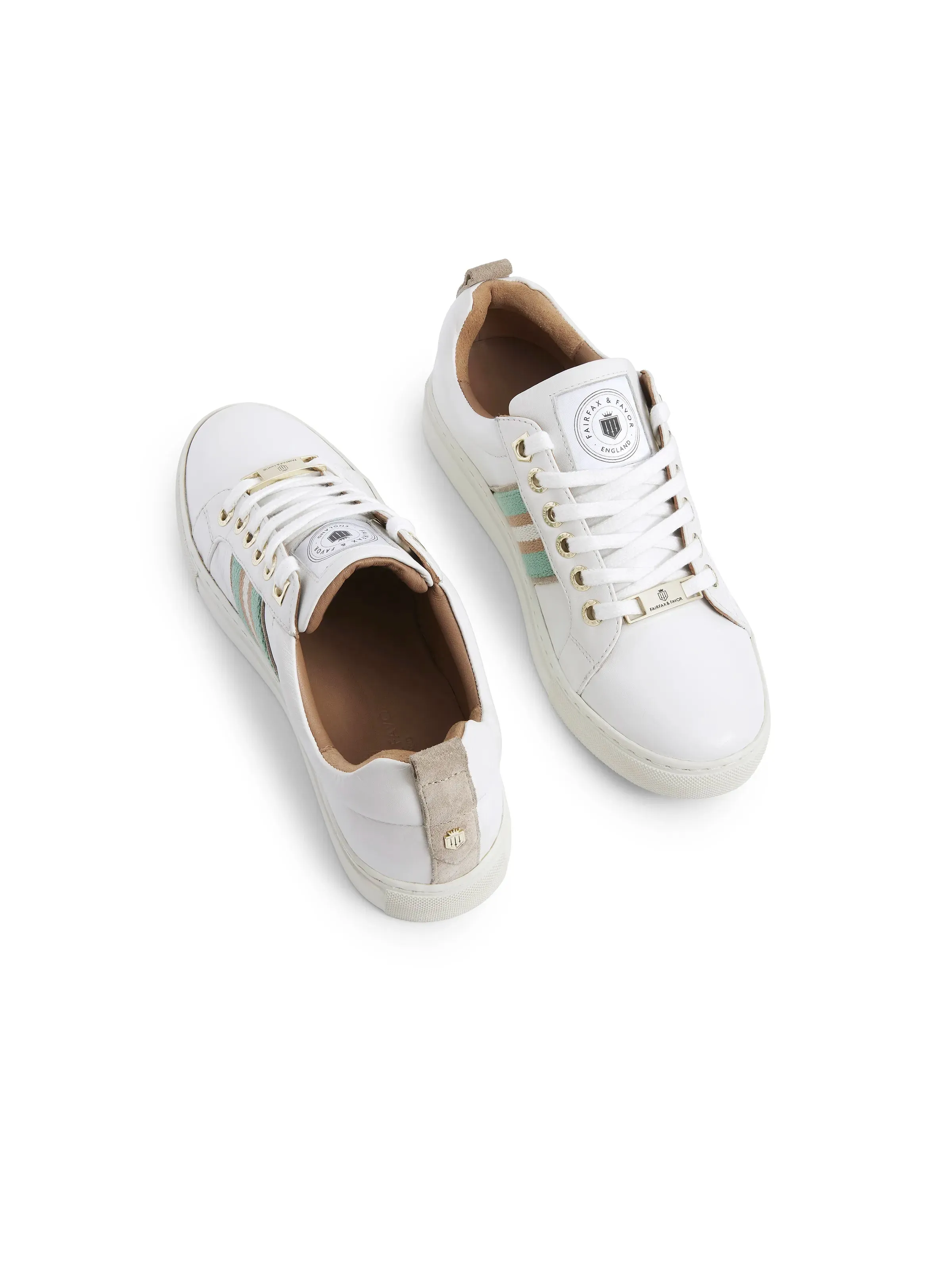 Boston Trainer - White Leather - Mint & Stone Roa Loafers