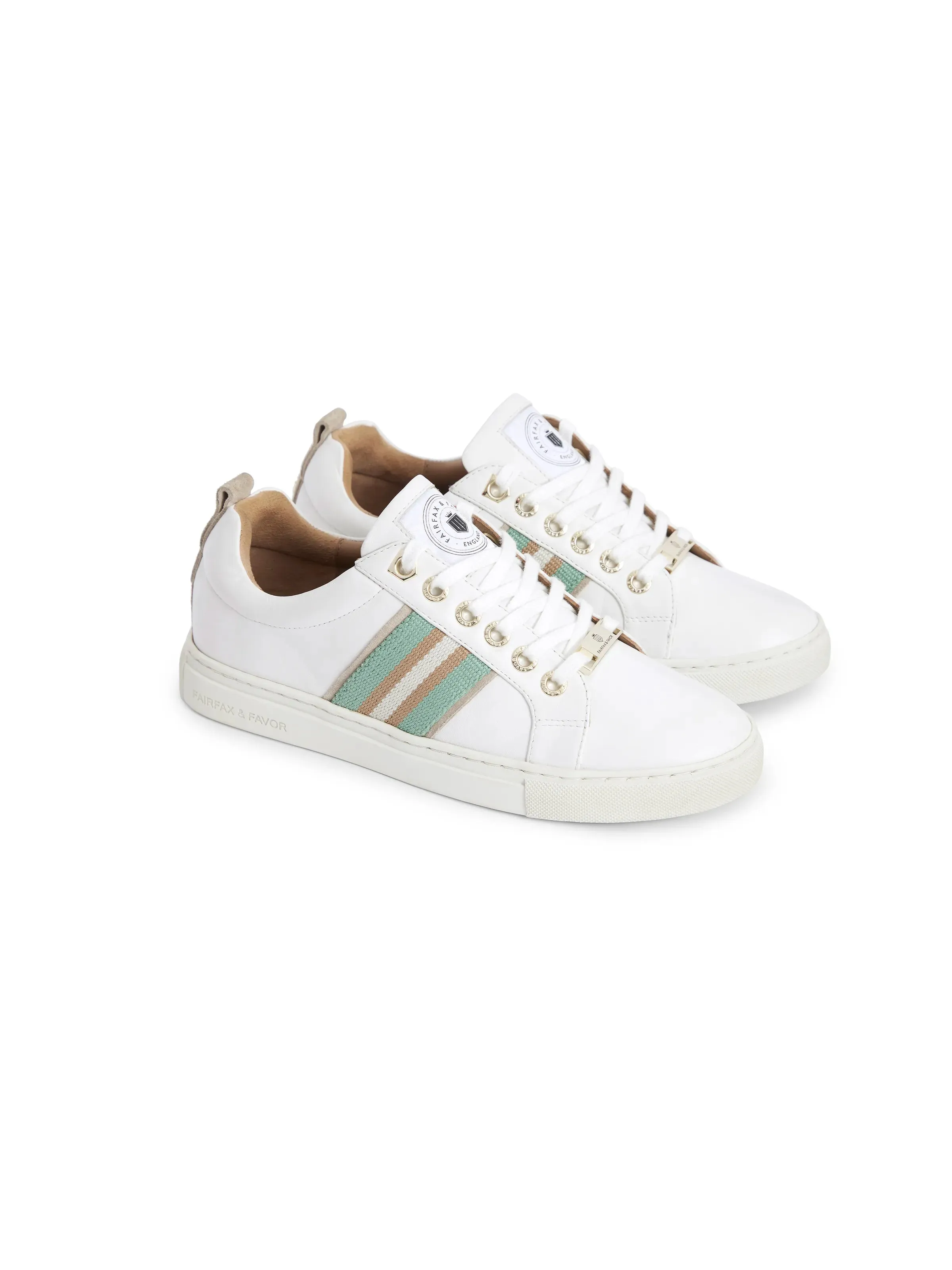 Boston Trainer - White Leather - Mint & Stone Gh Bass Penny Loafers