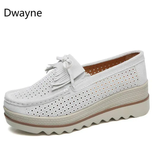 Halona Loafers Dwayne Women Flats Platform Loafers Ladies Elegant Genuine Leather Moccasins Shoes Woman Autumn Slip On Casual Women's Shoes