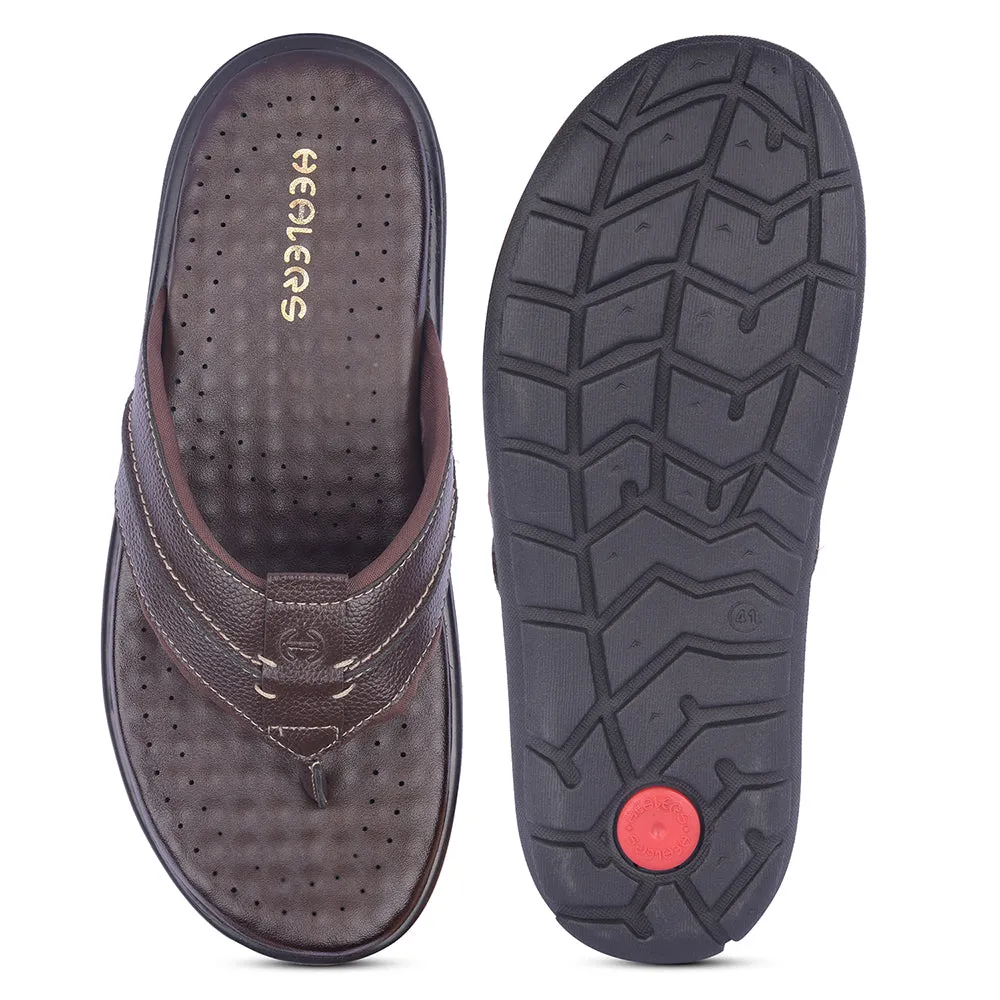 Healers By Liberty Mens CSS-1 Brown Casual Thong Look Alike Slippers