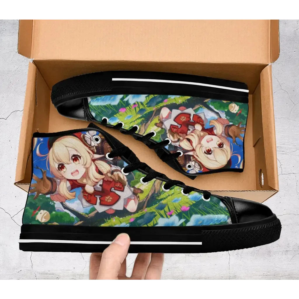 Asics Trail Running Shoes Wide Genshin Impact shoes Klee Impact Shoes High Top Sneakers for Kids and Adults