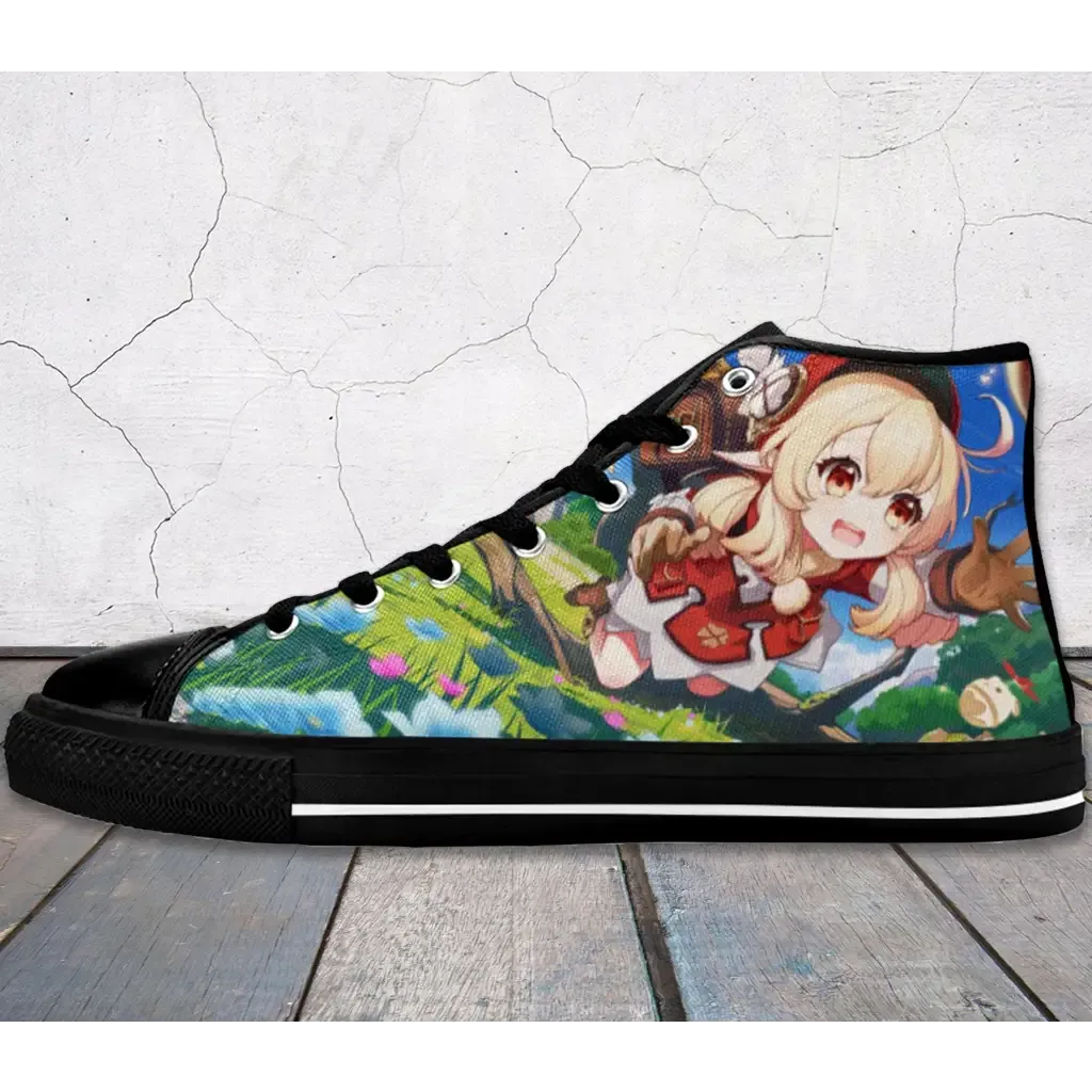 Last Season Asics Running Shoes Genshin Impact shoes Klee Impact Shoes High Top Sneakers for Kids and Adults