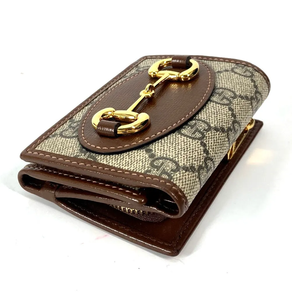 Loafers Catonsville GUCCI Trifold wallet 644462 GG Supreme Canvas beige GG Supreme Horsebit Women Used