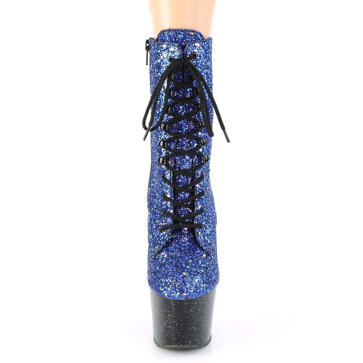 7 Inch Heel ADORE-1020MG Blue Glitter Oil Proof Work Boots