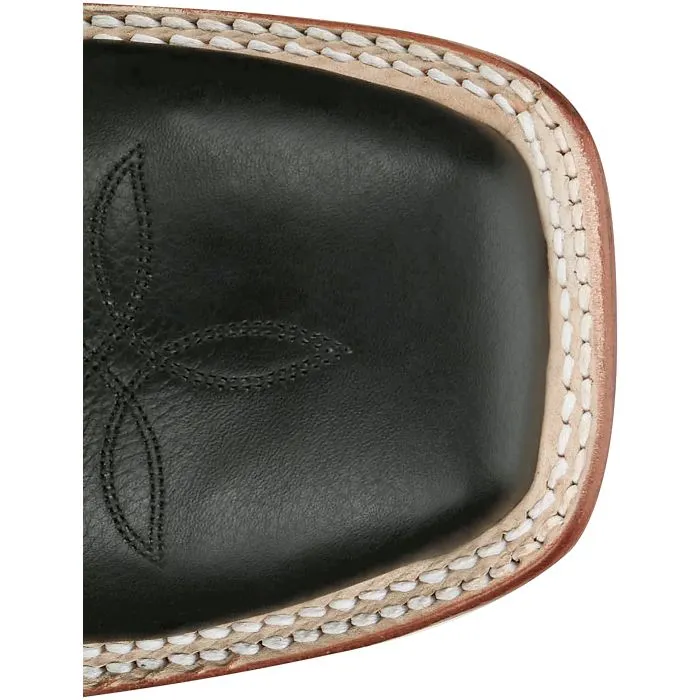 Work Boot Socks Justin Men's Poston Jet Black Cowhide Boot