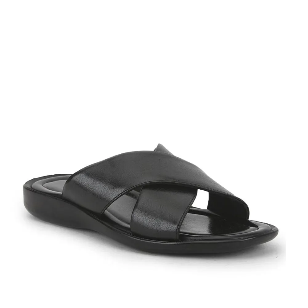 Enchanted Slippers Coolers Casual Slippers For Men (Black) CROSS-1E By Liberty