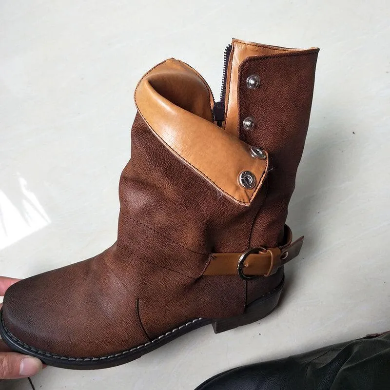 Low Heel Mid Calf Rider Boot Adidas F50 Shoes