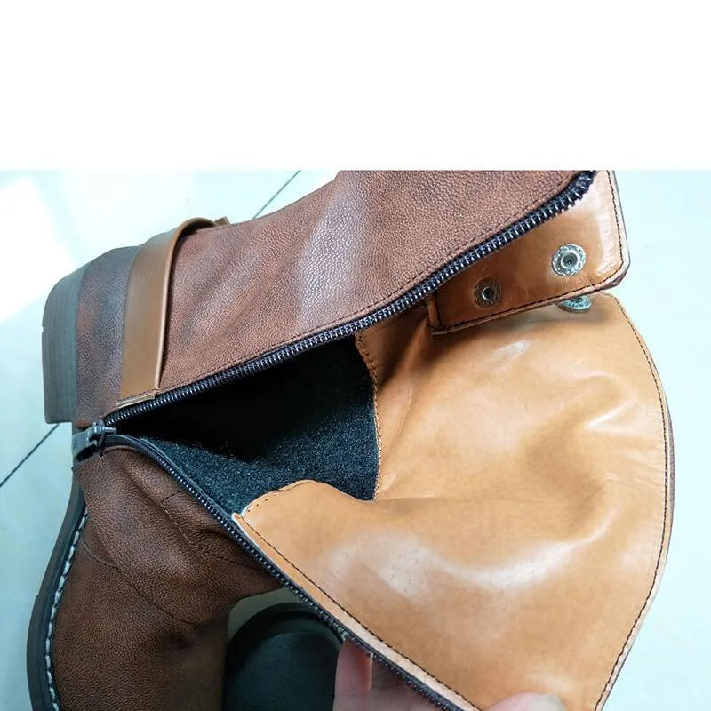 Tallest Adidas Shoes Low Heel Mid Calf Rider Boot