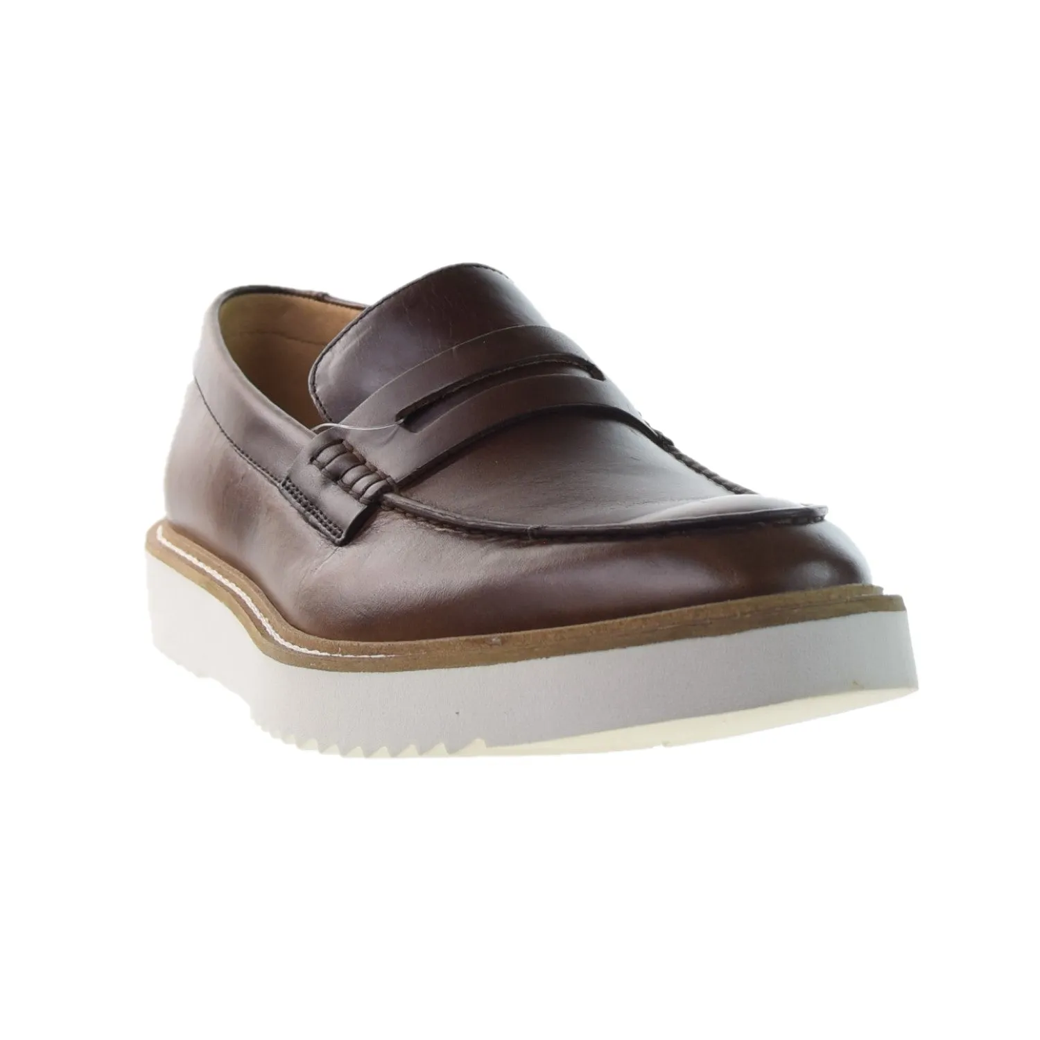 Clarks Ernest Free Men's Slip-On Loafers Dark Tan Leather Vagabond Shoemakers Loafers