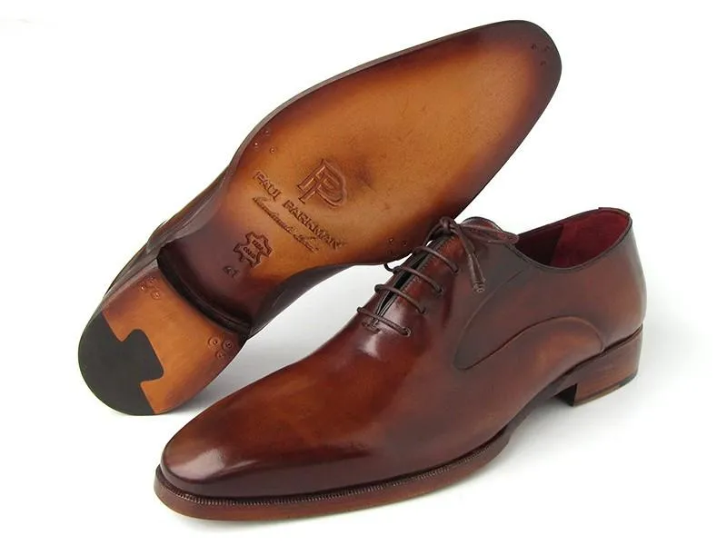 Paul Parkman Plain Toe Brown Calfskin Oxfords - 019-BRW Gbx Dress Shoes
