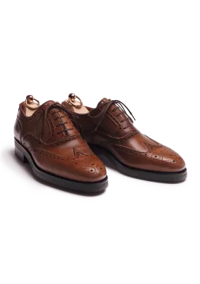 Tan Wingtip Oxfords with Commando Sole Asics Patriot 13 Running Shoes