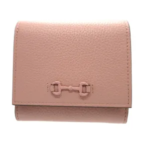 GUCCI Bifold Wallet 745981 leather pink Compact wallet Horsebit Women Used Alexander Wang Carter Loafers