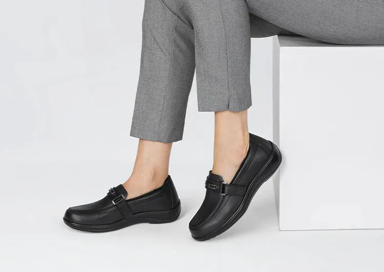 Orthofeet Women - Chelsea - Black Jewelled Loafers