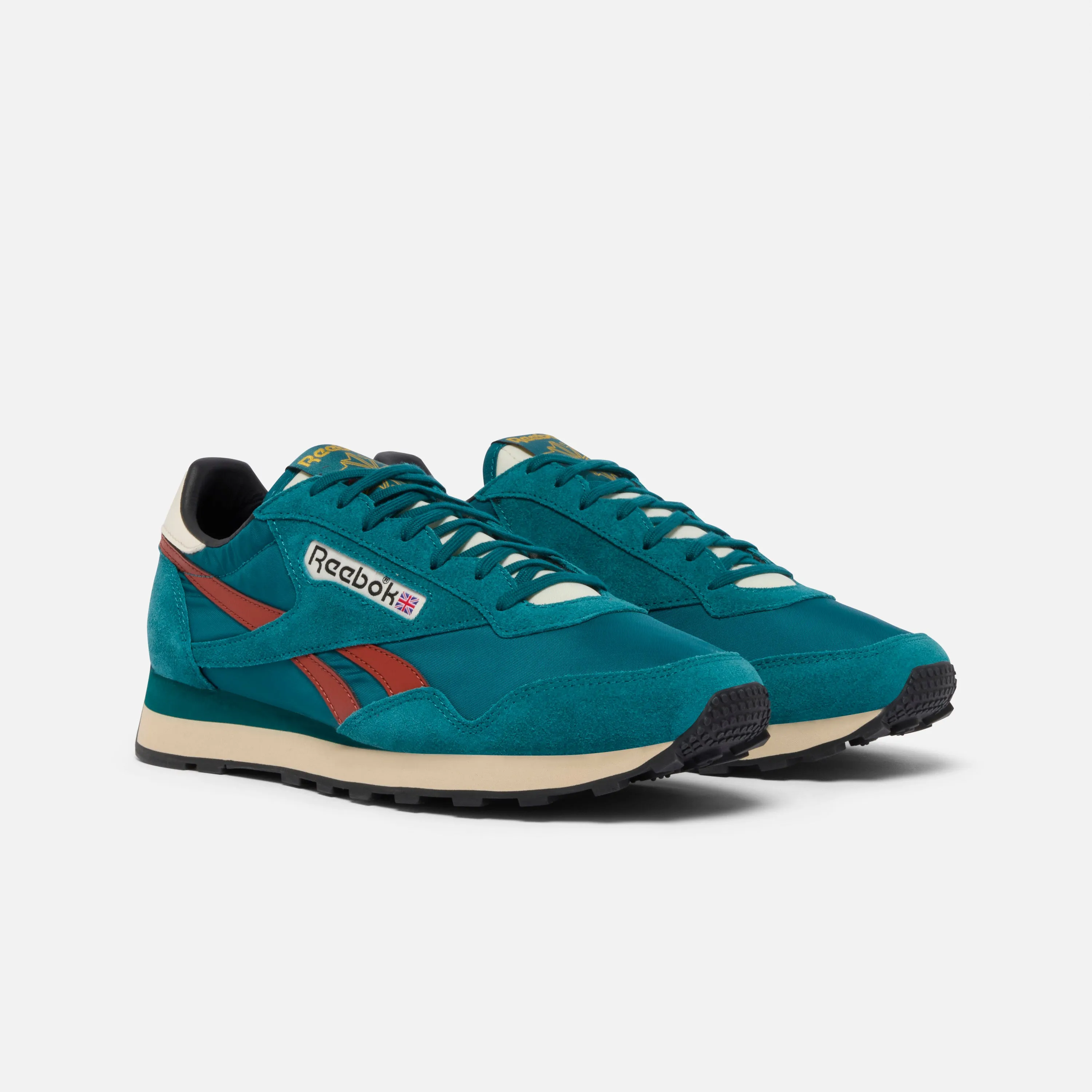 Asics Run Walk Shoes Aztec Ii Retro Teal/Alabaster/Burnt Red