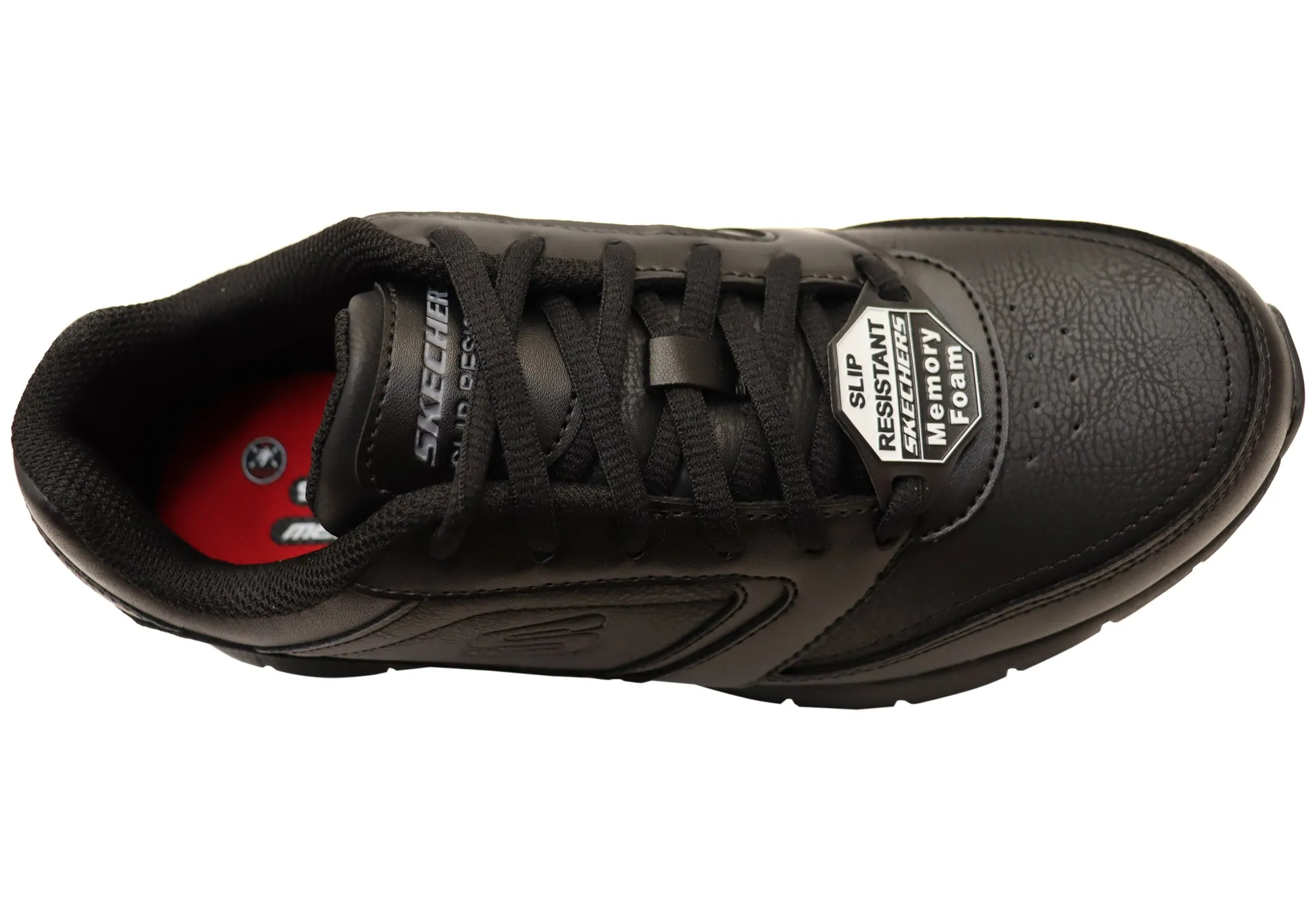 Skechers Mens Work Relaxed Fit Nampa Lace Up Slip Resistant Shoes Adidas Messi Indoor