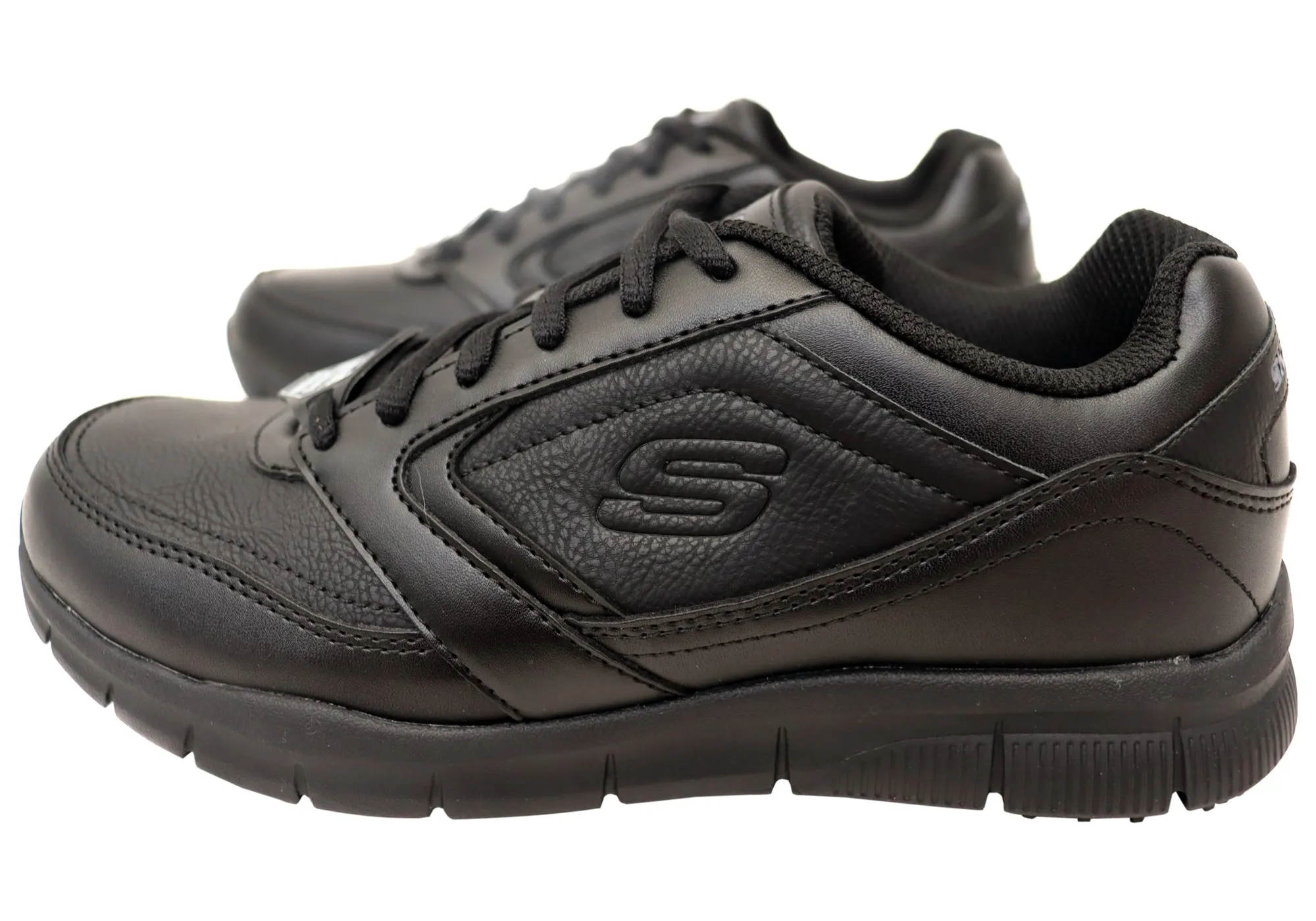 Most Expensive Shoes Adidas Skechers Mens Work Relaxed Fit Nampa Lace Up Slip Resistant Shoes