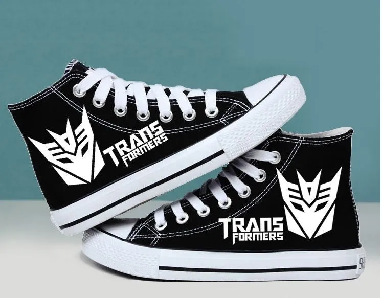 Asics Running Shoes Black transformer Shoes Hand Painted Shoes transformerscanvas shoes sneakers high top shoes
