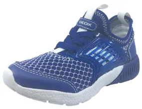 Asics Volleyball Shoes Olympics GEOX Boy's Royal Blue Sveth Elastic Lace Slip-On Sneaker