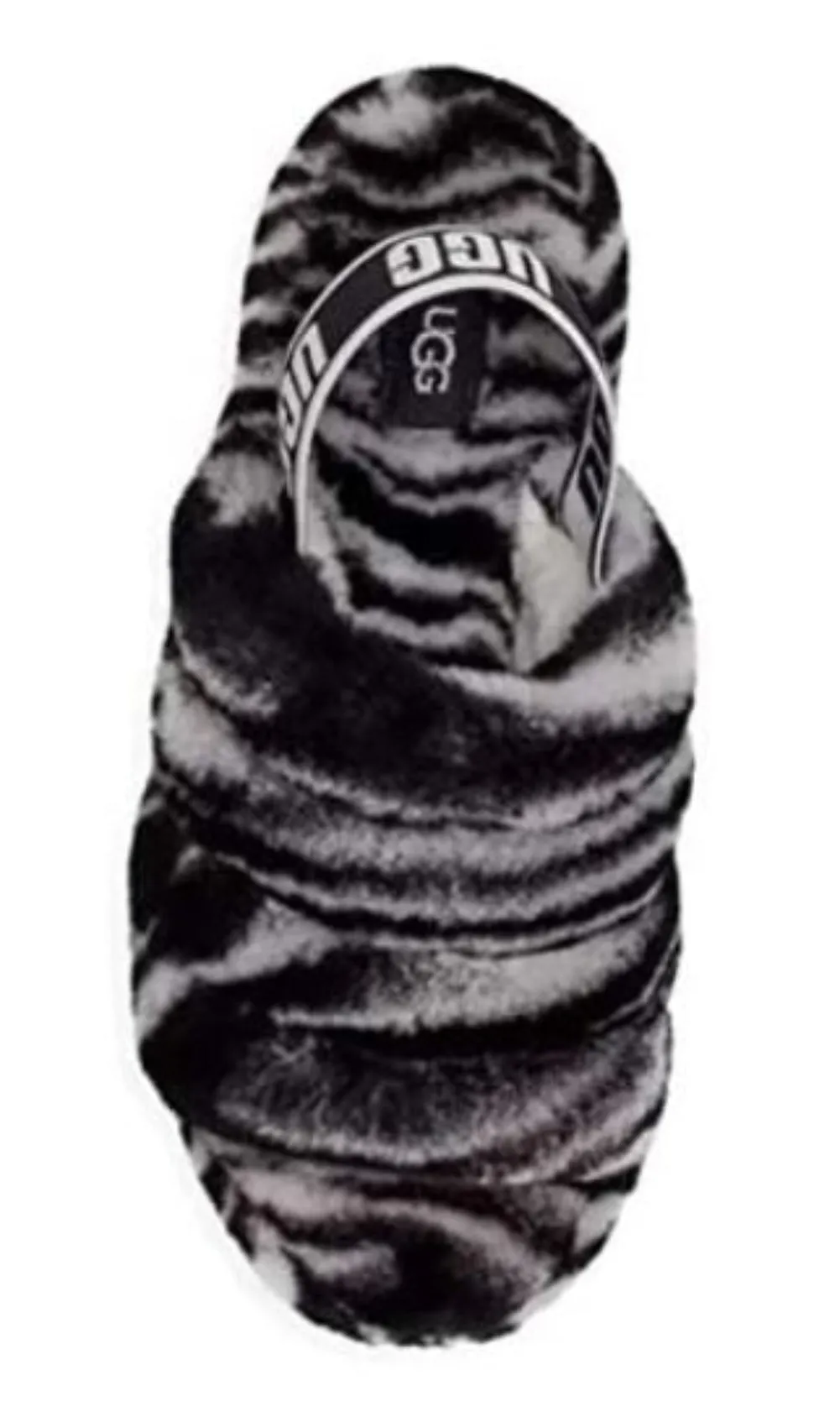 UGG Fluff Yeah Slide Zebra  Women | Black/White Sliders For Ladies