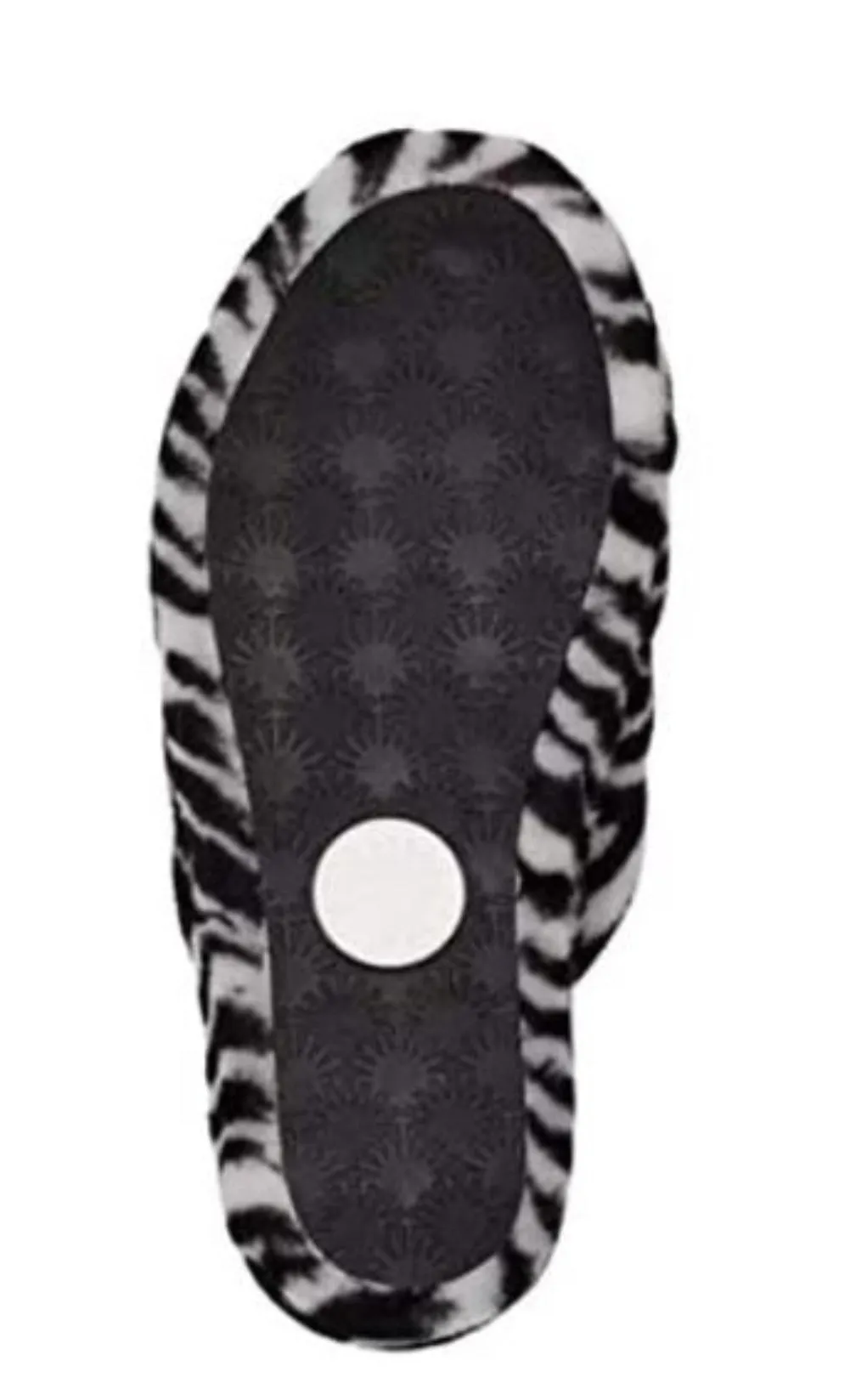 Toe Nail Slides UGG Fluff Yeah Slide Zebra  Women | Black/White