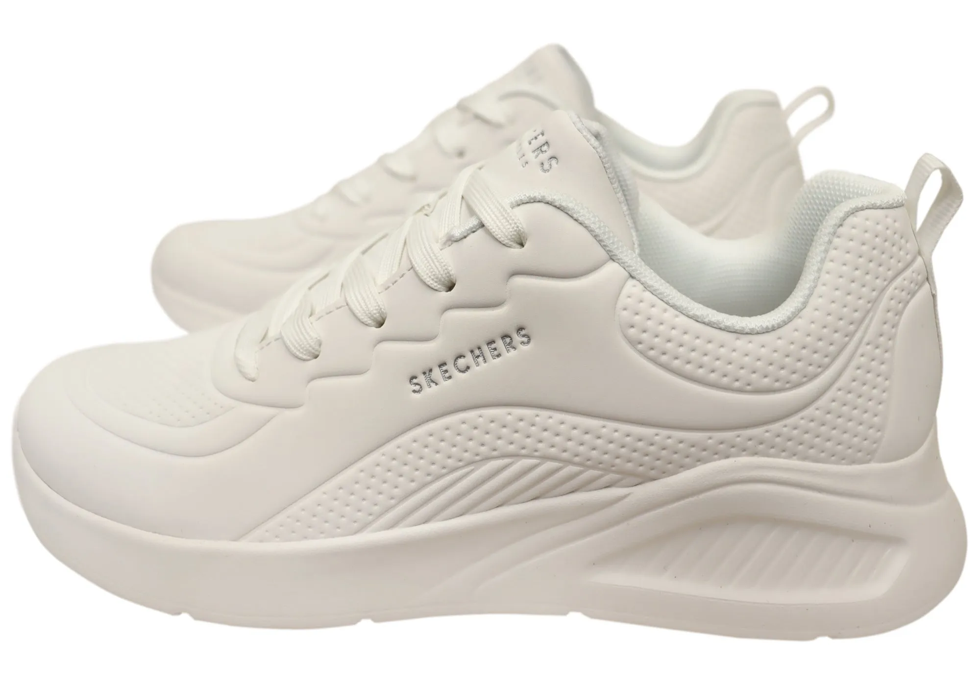 Skechers Womens Uno Lite Lighter One Comfortable Memory Foam Shoes Adidas Tennis Shoes Retro