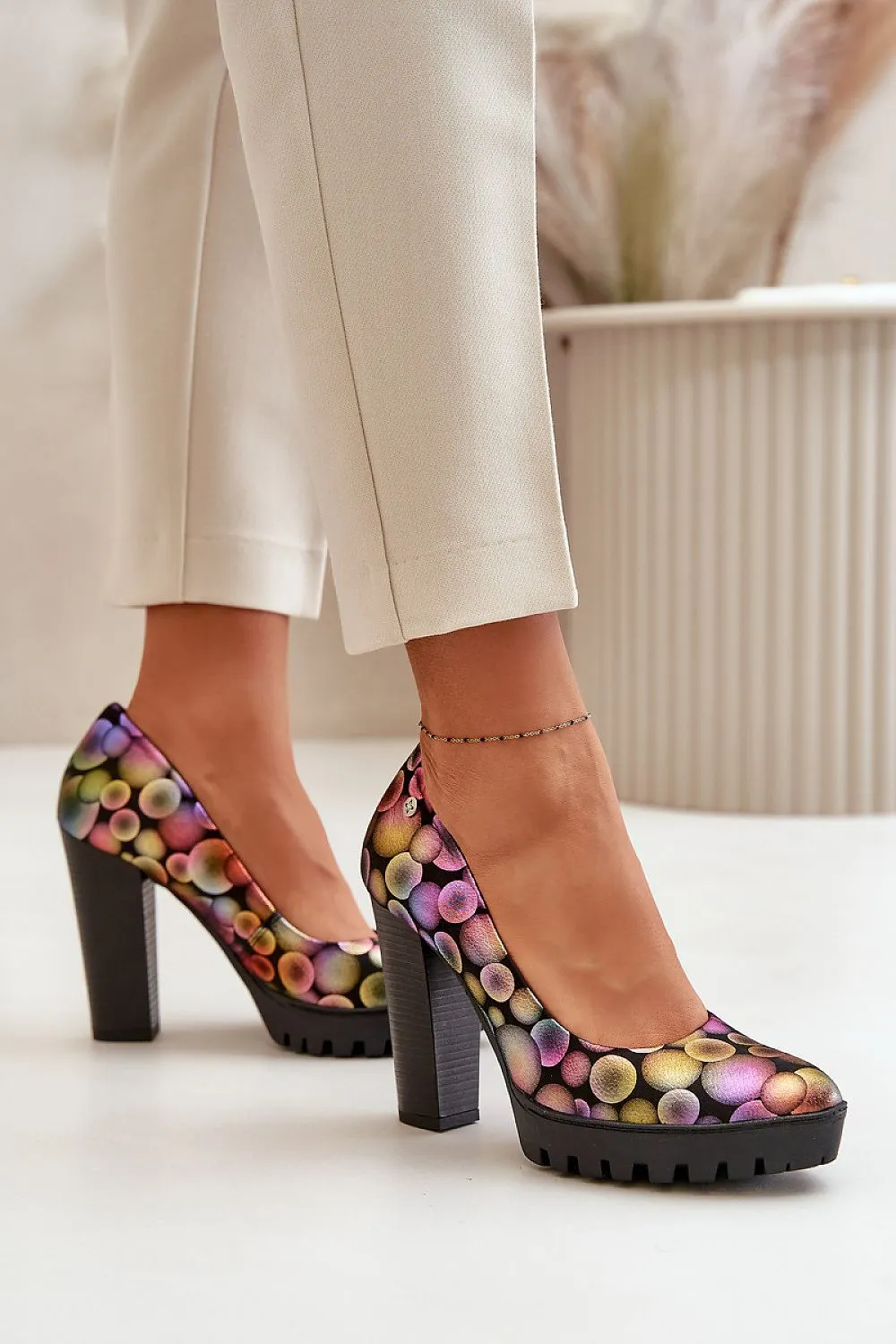 Vegan High Heels Block heel pumps Step in style