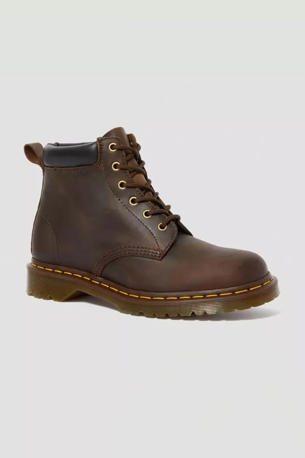 Dr. Martens 939 Ben Boot Crazy Horse Leather Boots for Men in Dark Brown | 32083561 Best Work Boots Waterproof Steel Toe