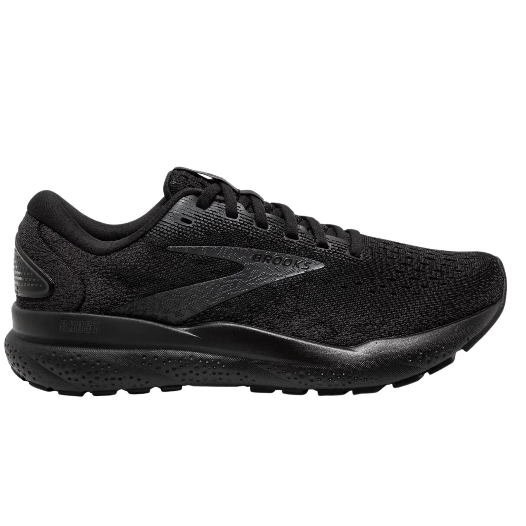 Asics Shoes Near Me Brooks Men's 110418 020 Ghost 16 Black Black Ebony Cushion Support Running Shoes (EXTRA WIDE)