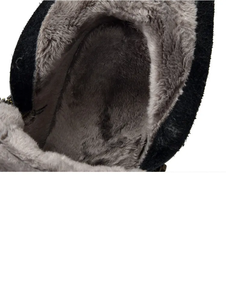 Handmade Double Zipper Chelsea Chunky Heel Boots with Fur Sale On Adidas Shoes