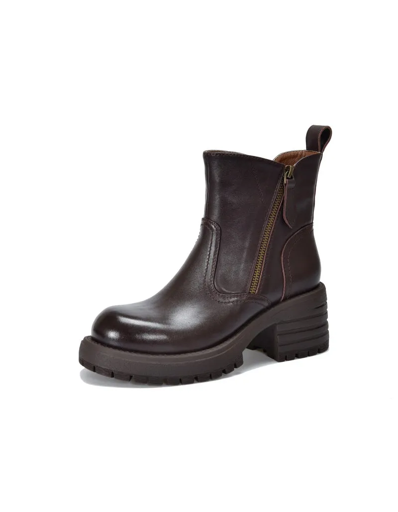 Adidas Stormtrooper Shoes Handmade Double Zipper Chelsea Chunky Heel Boots with Fur