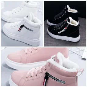 Ankle Boots Winter Woman Shoes Sneakers Flats Lace Up Ladies Shoes Women Short Snow Boots kodez Ankle Boots For Snow And Ice