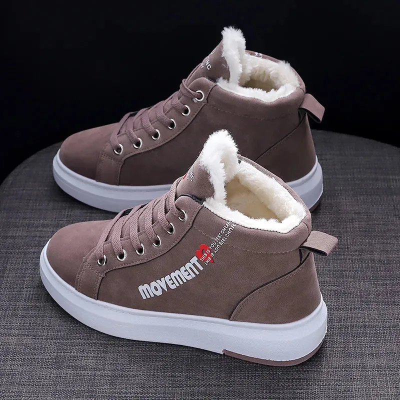 American Made Snow Boots Ankle Boots Winter Woman Shoes Sneakers Flats Lace Up Ladies Shoes Women Short Snow Boots kodez