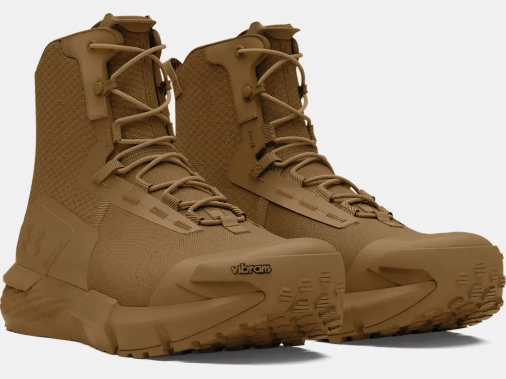 Under Armour Men's Charged Valsetz Brown Tactical Boots Best Square Toe Work Boots