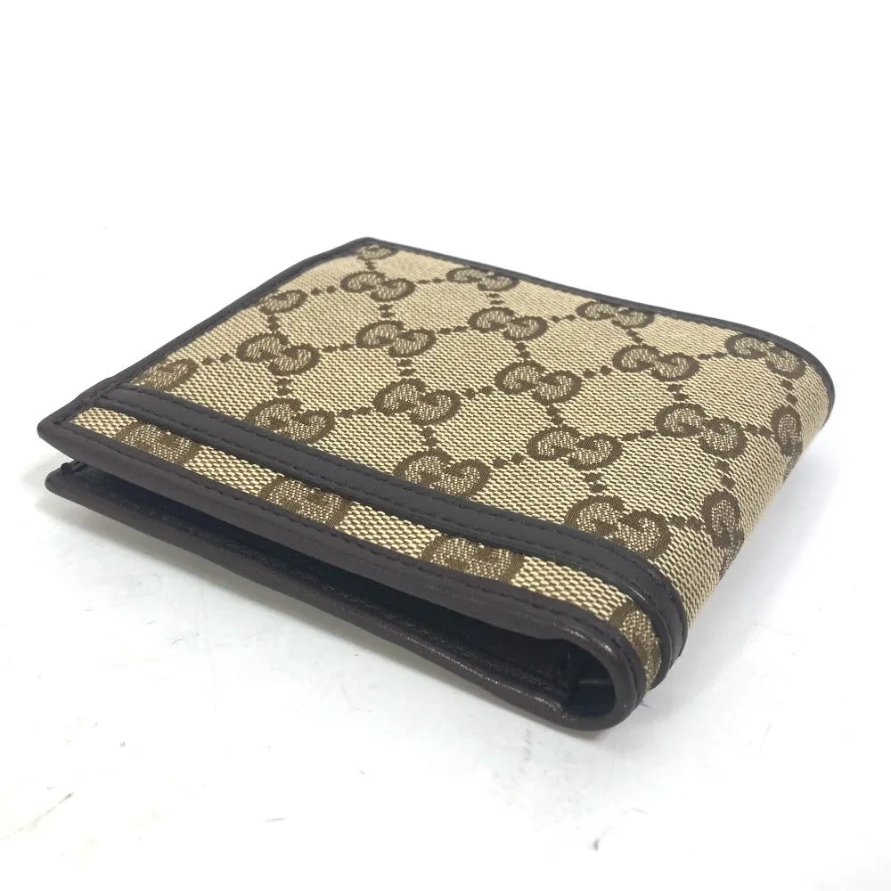 GUCCI Folded wallet 245773 GG canvas beige GG Horsebit Women Used Designer Lug Sole Loafers