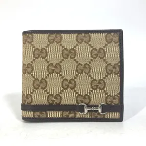 Loafers Men GUCCI Folded wallet 245773 GG canvas beige GG Horsebit Women Used