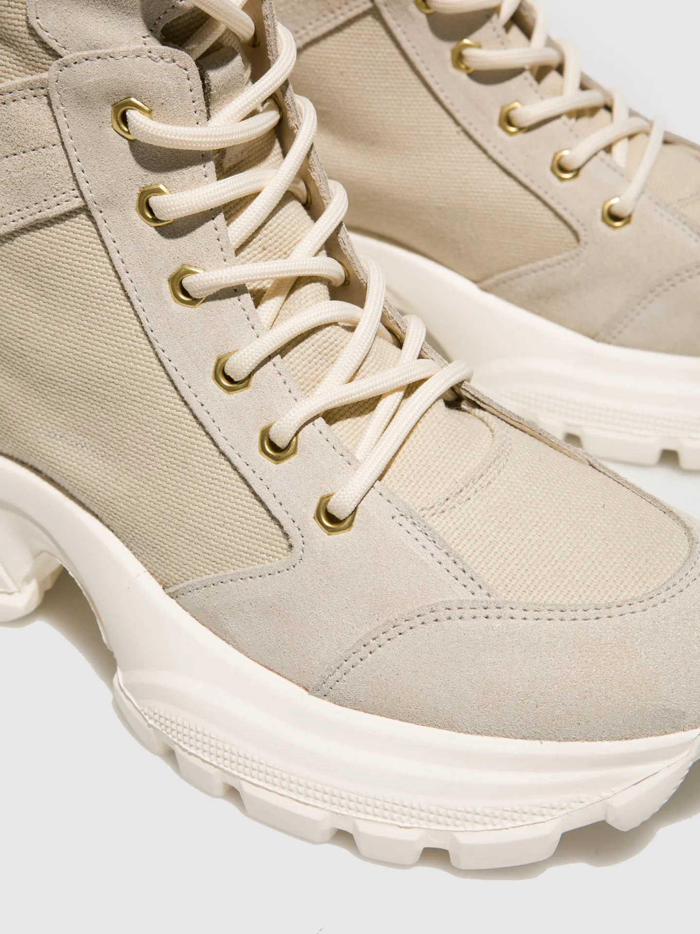 Dog Boots Hot Pavement Beige Lace-up Boots