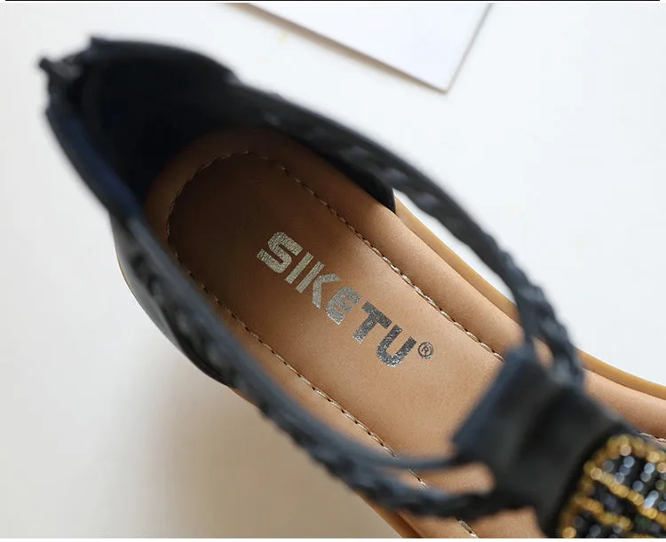 Most Stylish Asics Shoes Vanccy Bohemian Vintage Beaded Rhinestone Roman Sandals