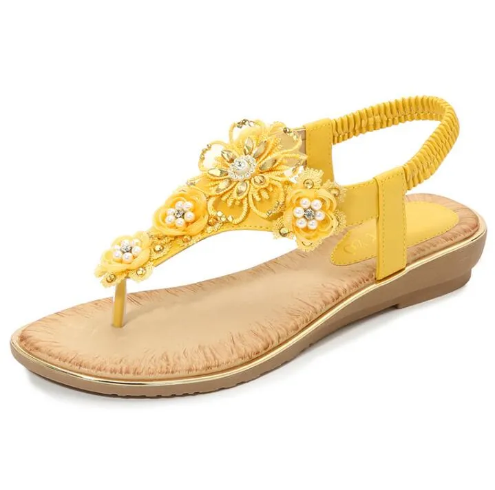 Vanccy Open Toe Flowers Bohemian Sandals Best Running Shoes Review