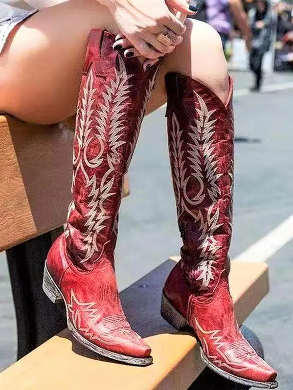 High Heel Boots Ankle Vintage Boots Medieval Patterns Chunky Heels Vintage Boots