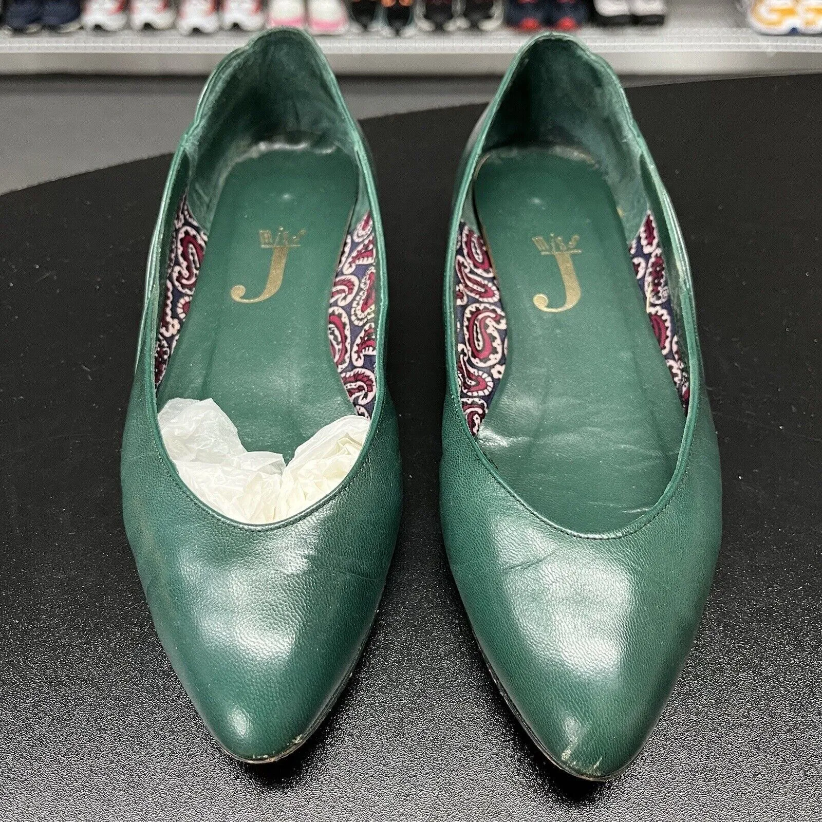 Vintage Jacobsons Women's Dress Shoe Leather Flats Size 7 M Asics Shoes Chart Size