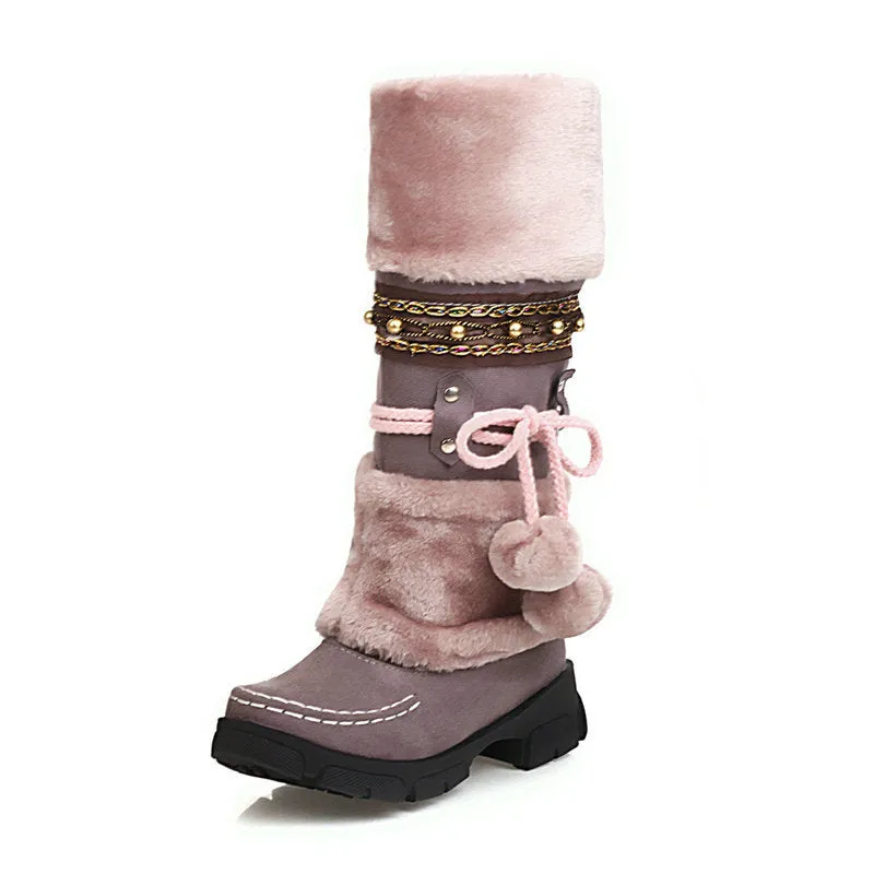 Vintage Winter Warm Snow Boots for Women Jordan Snow Boots