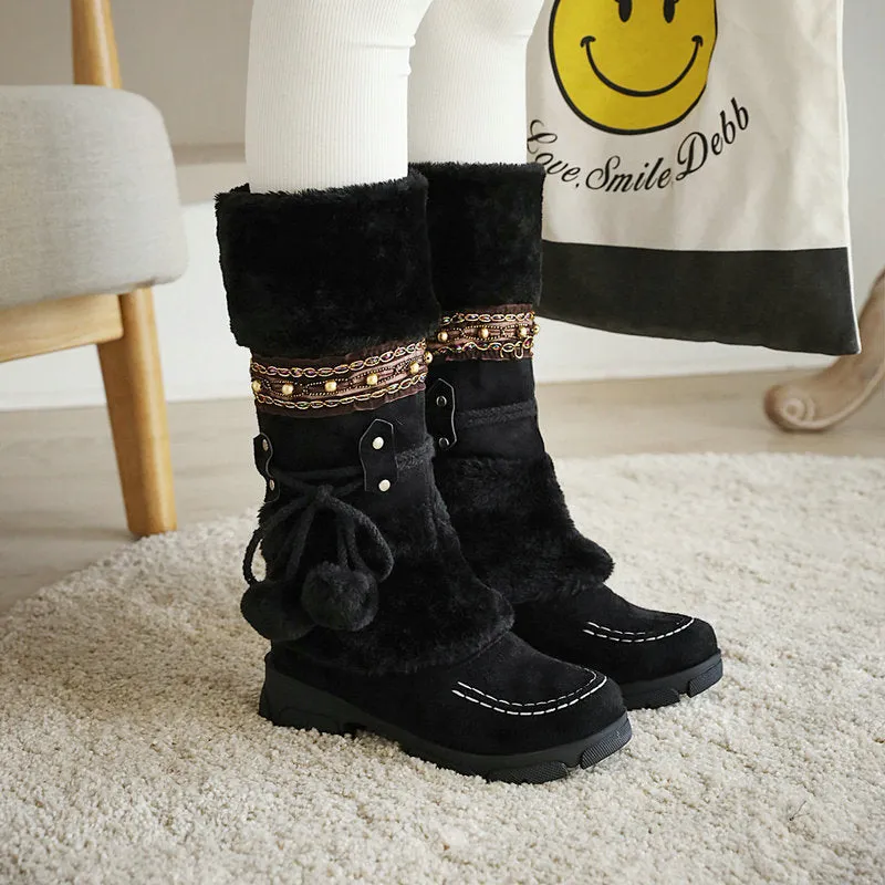 Vintage Winter Warm Snow Boots for Women Baffin Snow Boots