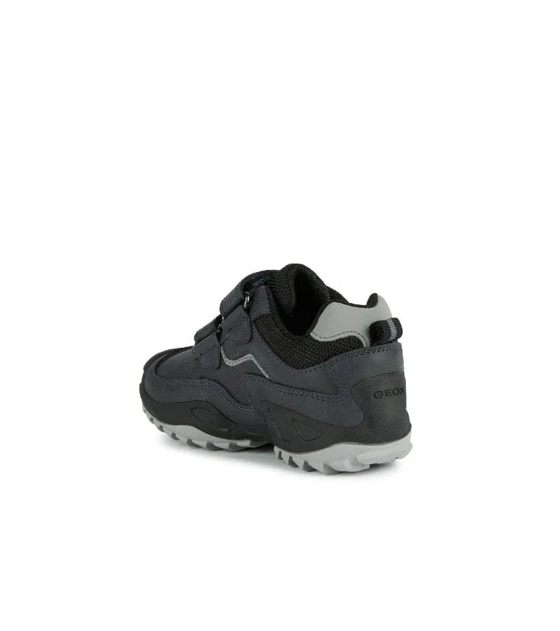 Asics Shoes San Diego Geox Grey Junior Boys Runners J261VA