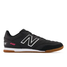New Balance 442 V2 Team IN Indoor Soccer Shoes - Black Clean Suede New Balance