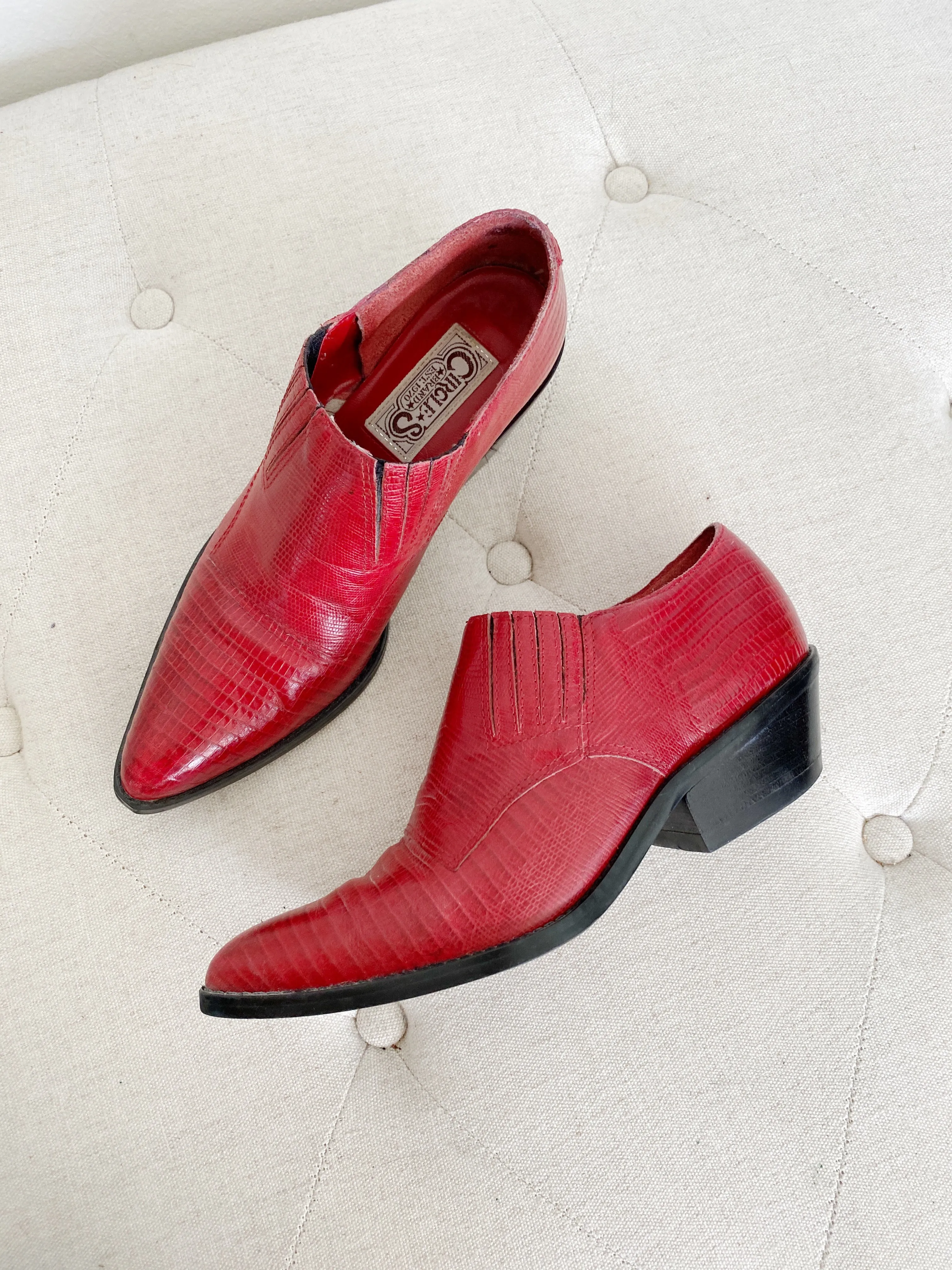 Kobe Adidas Shoes Western Vintage Circle S 90's Red Boots 8